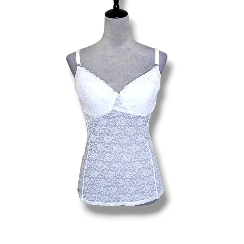 Vintage Y2K L.e.i. White Lace Cami Bra Bralette